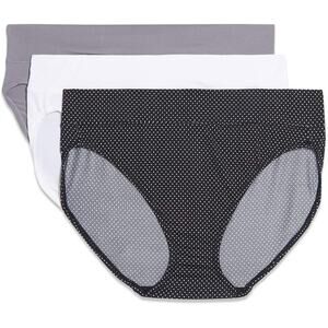 NWT New Warner's Blissful Benefits 5138W Microfiber Hi-Cut 3-Pack Panties 2XL